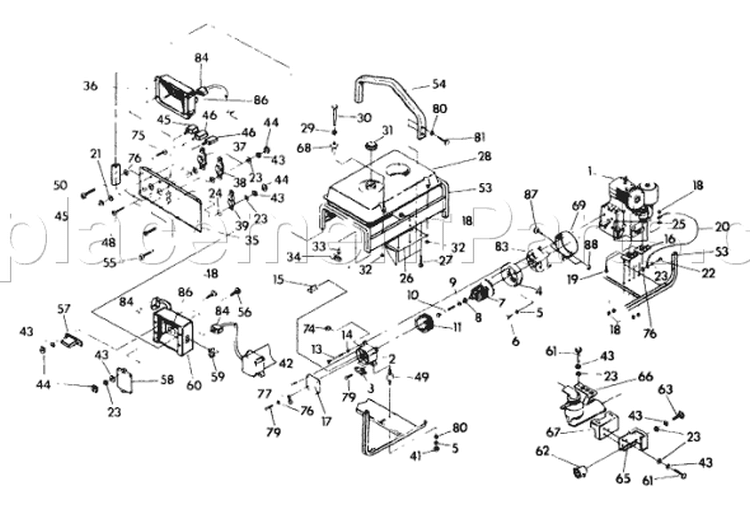 Page A Diagram and Parts List for 9477-0 C5000 Briggs and Stratton Generator